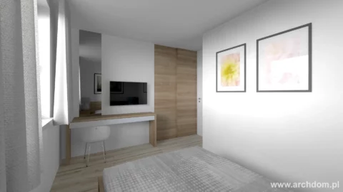 Projekt domu parterowego Aksamitka wersja standardowa - widok 1 - pokój 1