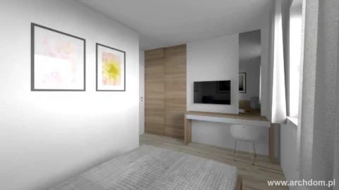 Projekt domu parterowego Aksamitka wersja lustrzana - widok 1 - pokój 1