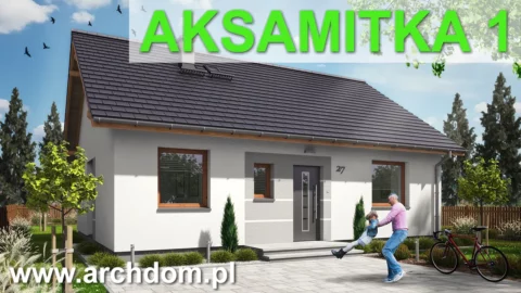 Projekt domu parterowego Aksamitka wersja standardowa - spacer wokół domu