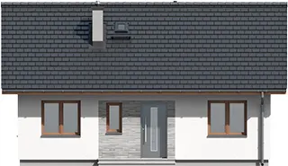 Projekt domu parterowego Lubczyk wersja standardowa - elewacja frontowa