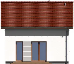 Projekt domu z poddaszem Mak wersja standardowa - elewacja ogrodowa