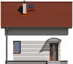 Projekt domu z poddaszem Mak wersja standardowa - elewacja frontowa