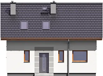 Projekt domu z poddaszem Nagietek 1 wersja standardowa - elewacja frontowa