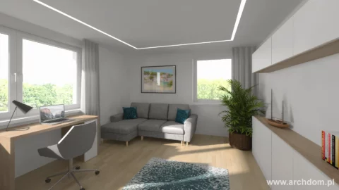 Projekt domu piętrowego Cyprysik - pokój 3 na piętrze