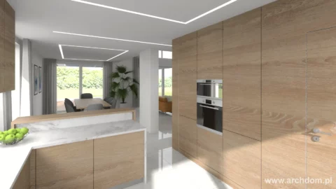 Projekt domu piętrowego Cyprysik - widok kuchnia 1