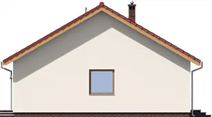 ArchDOM | https://archdom.pl | Projekt domu parterowego jednorodzinnego Rumianek Mały - wizualizacja elewacji bocznej z lewej strony budynku