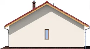 ArchDOM | https://archdom.pl | Projekt domu parterowego jednorodzinnego Rumianek Mały - wizualizacja elewacji bocznej z prawej strony budynku