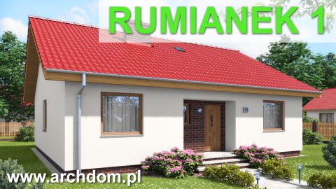 Prezentacja projektu domu jednorodzinnego parterowego Rumianek 1