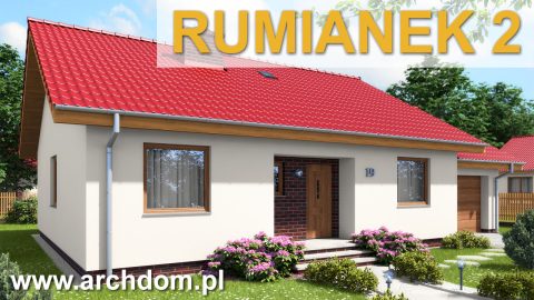 Prezentacja projektu domu jednorodzinnego parterowego Rumianek 2
