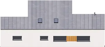Projekt domu parterowego z poddaszem użytkowym FIKUS 1 - elewacja boczna