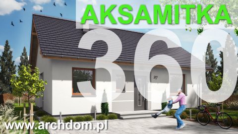Projekt domu parterowego Aksamitka wersja standardowa - spacer wokół domu
