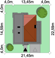 Projekt nowoczesnego domu piętrowego GRAB 1 - sytuacja